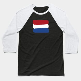 Painted Style Dutch Flag Baseball T-Shirt